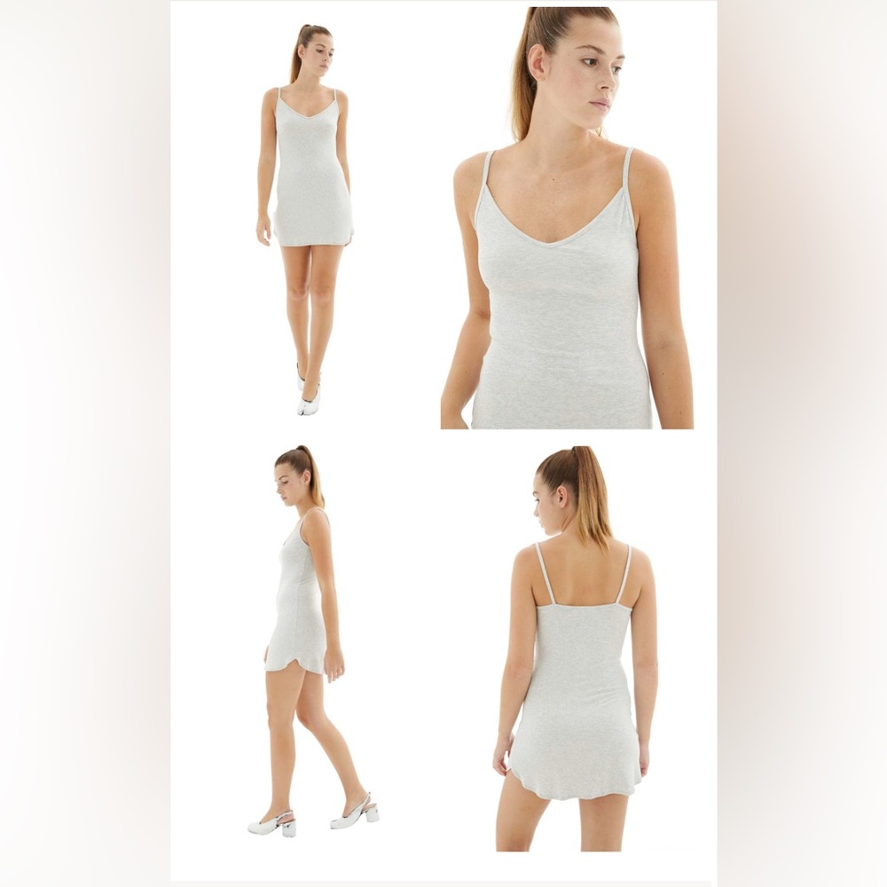 Joah Brown Ribbed Slip Dress